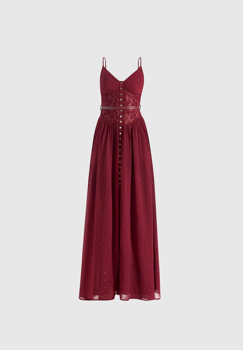 Lace Corset Maxi Dress