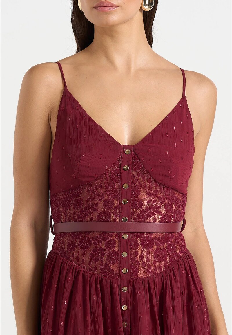 Lace Corset Maxi Dress