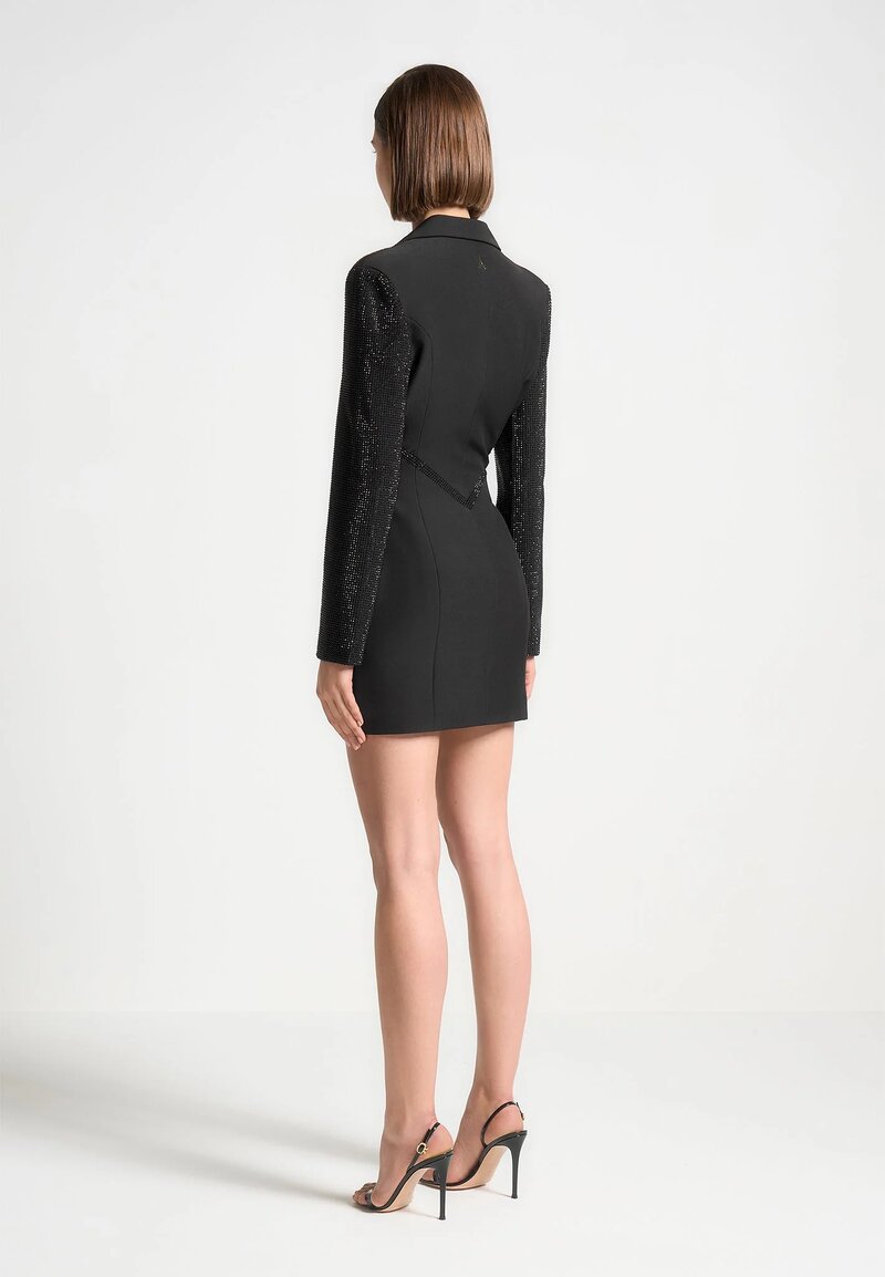 Rhinestone Corset Blazer Dress