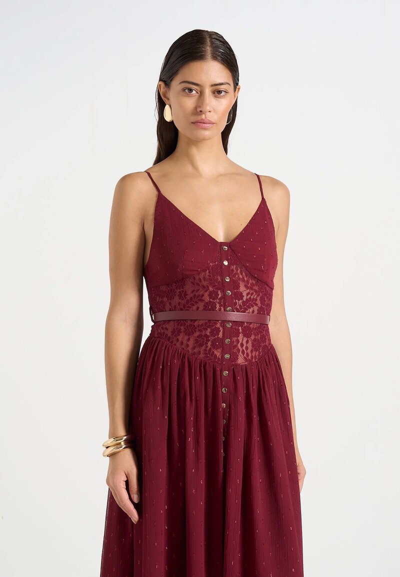 Lace Corset Maxi Dress