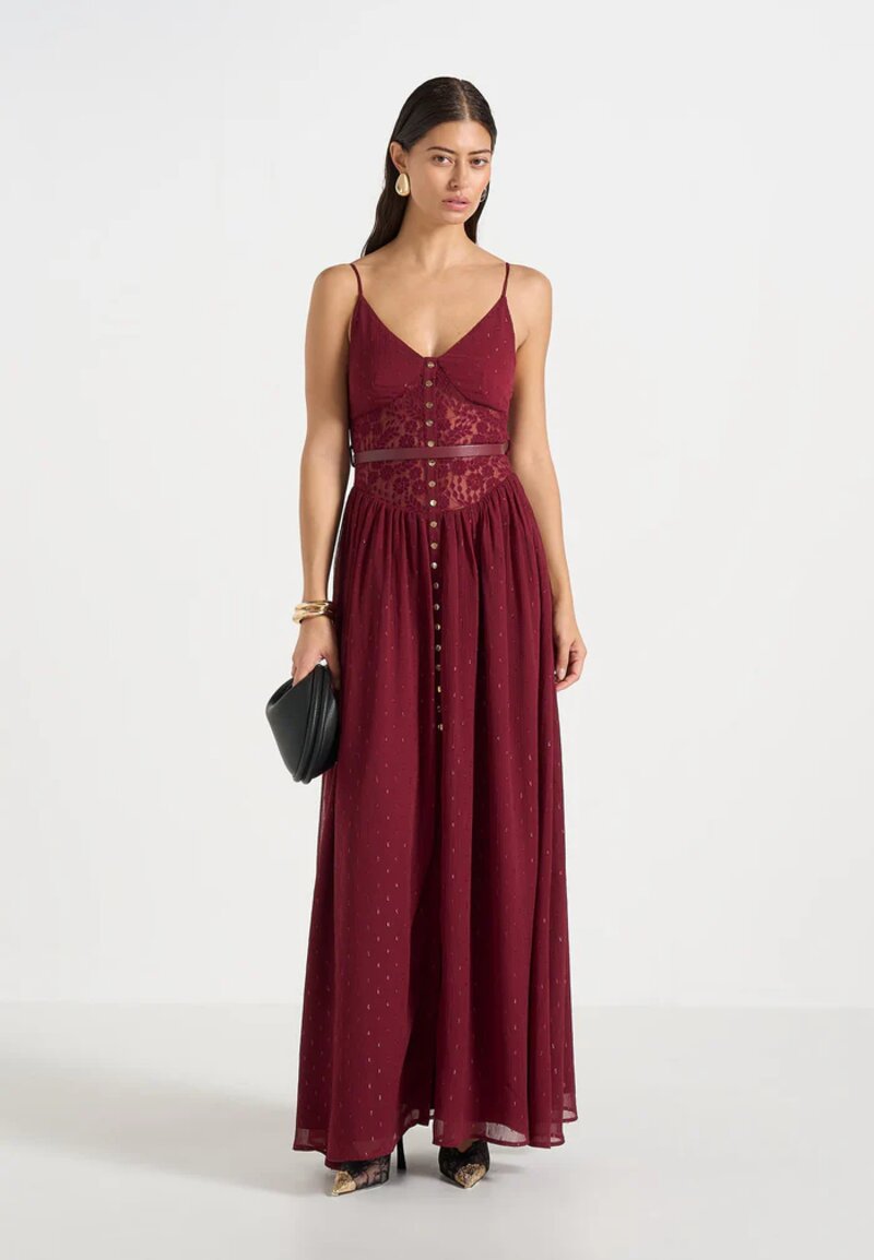 Lace Corset Maxi Dress