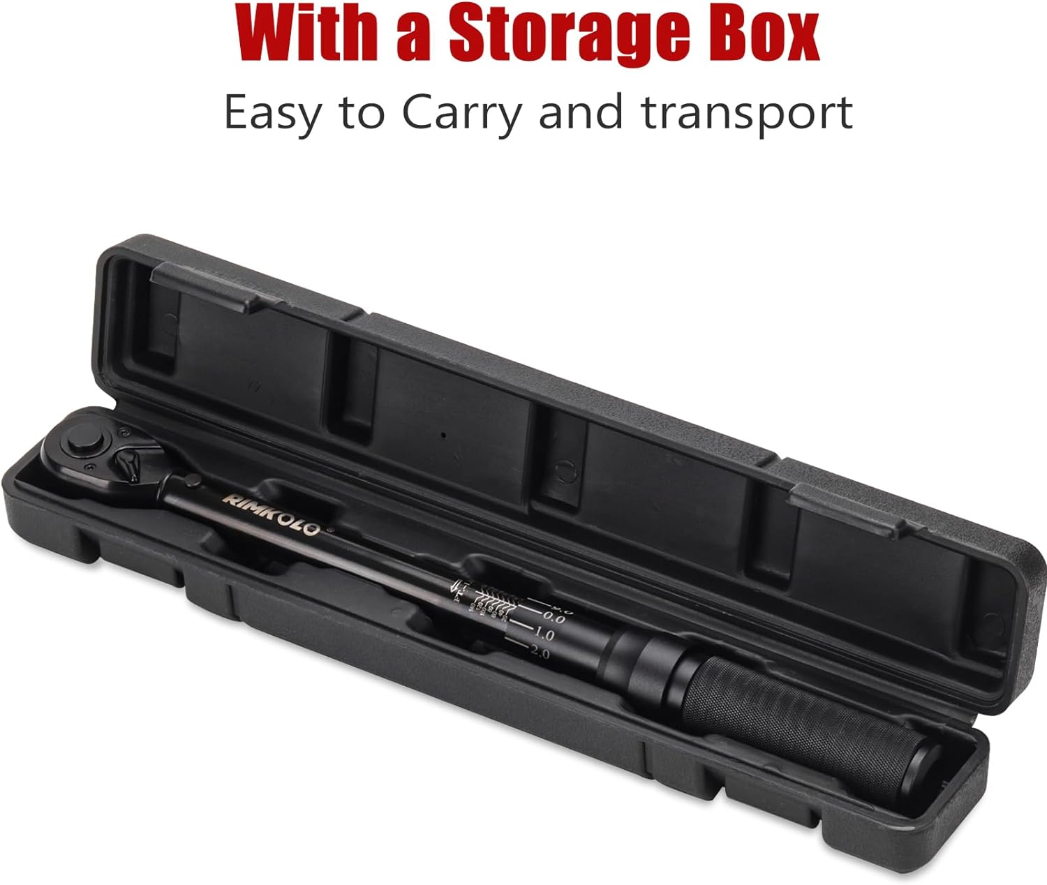 1-Inch Drive Click Torque Wrench, Dual-Scale Adjustable Torque Wrench Set with a Hex Key 200-1000ft.lb / 271-1356.7Nm