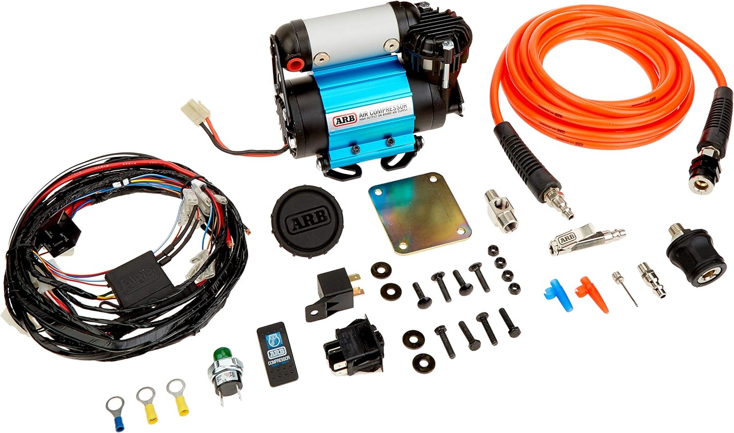 '12V' On-Board Twin High Performance Air Compressor, Ideal for Air Lockers Locking Differentials, Tire Inflator, Air Horn, Air Tools and Pneumatic Tools.