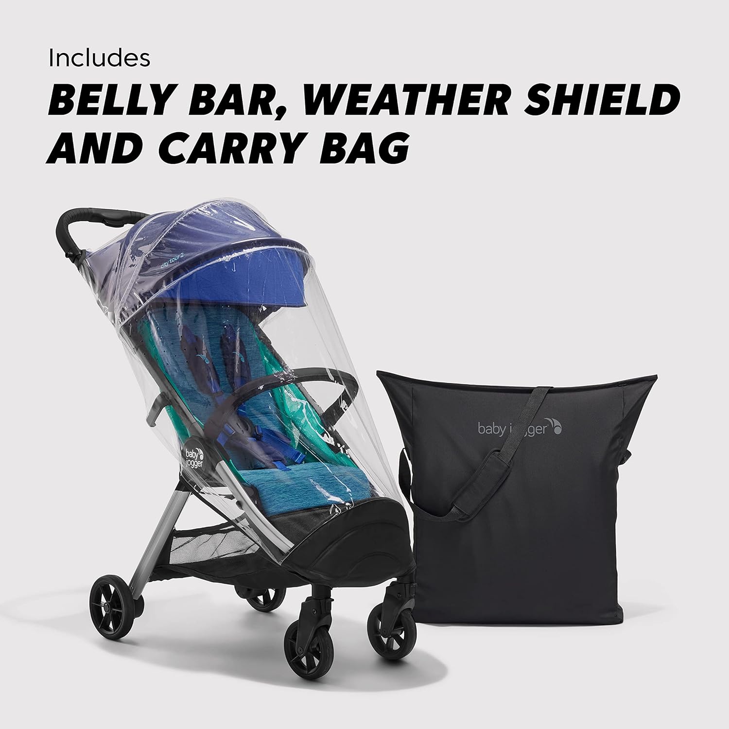 City Tour 2 Ultra-Compact Travel Stroller, Jet, Lightweight, Foldable, Ideal for Traveling
