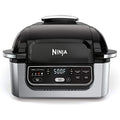 Ninja AG301 Foodi 5 in 1 Indoor Electric Grill with Air Fry, Roast, Bake & Dehydrate Programmable, Black/Silver: Home & Kitchen