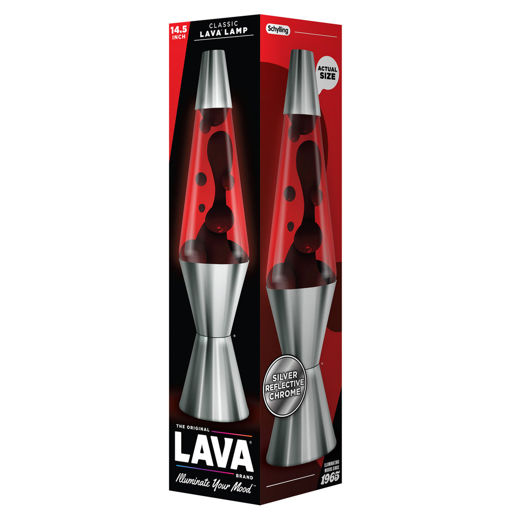 14.5" Lava Lamp Chrome Plated Crimson