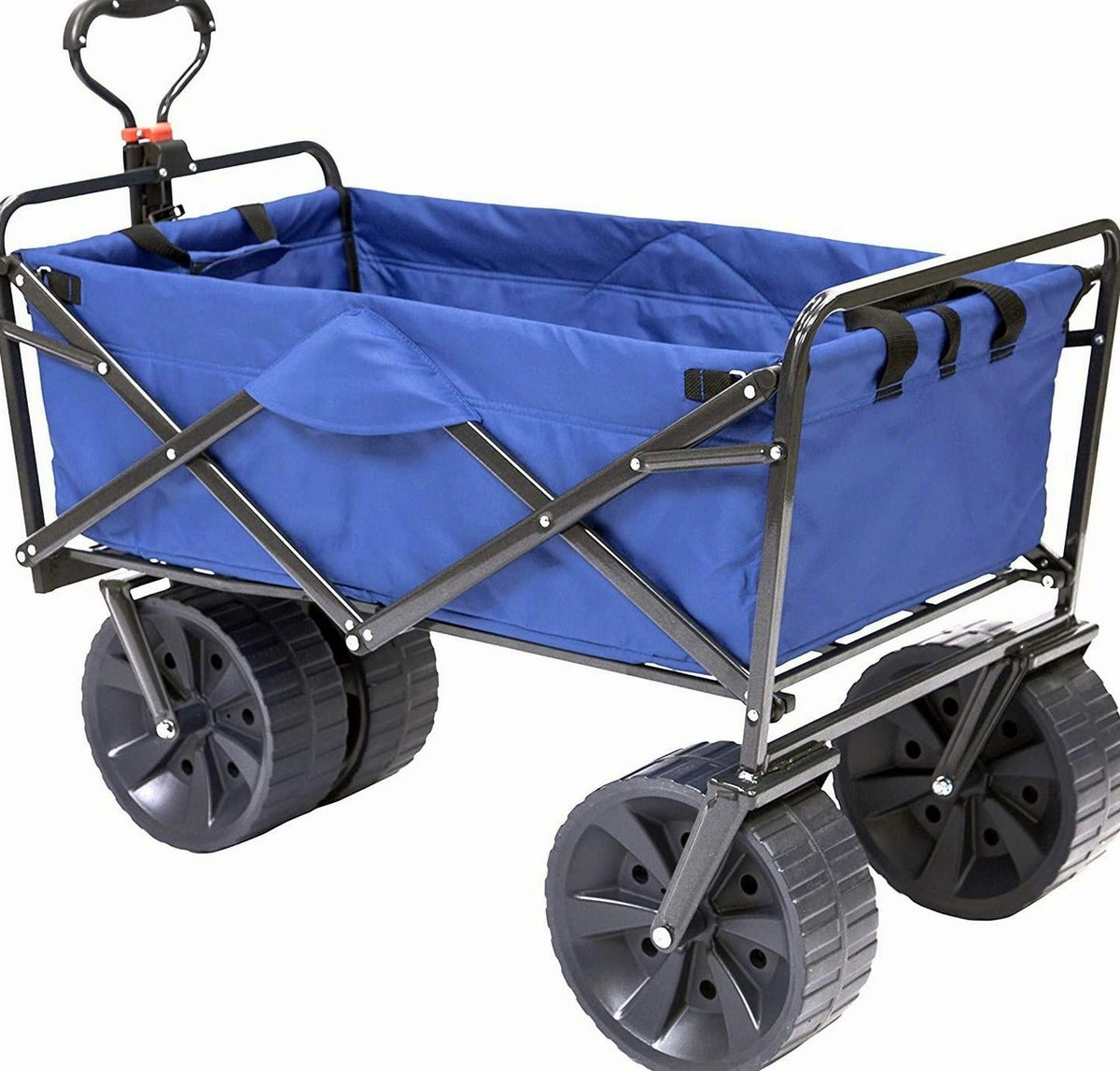 Mac Sports Heavy Duty Collapsible Folding All Terrain Utility Beach Wagon Cart Blue/Black