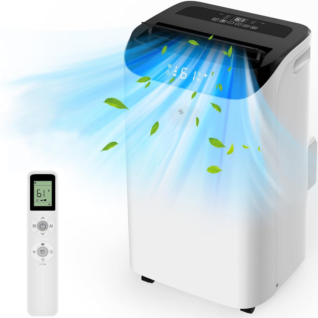 Portable Air Conditioners with Remote Control, 3-in-1 Free Standing Cooling AC Unit with Fan &amp; Dehumidifier, Cools Room up to 700 sq.ft, Smart/Sleep Mode,3 Speed,Auto Swing,24H Timer