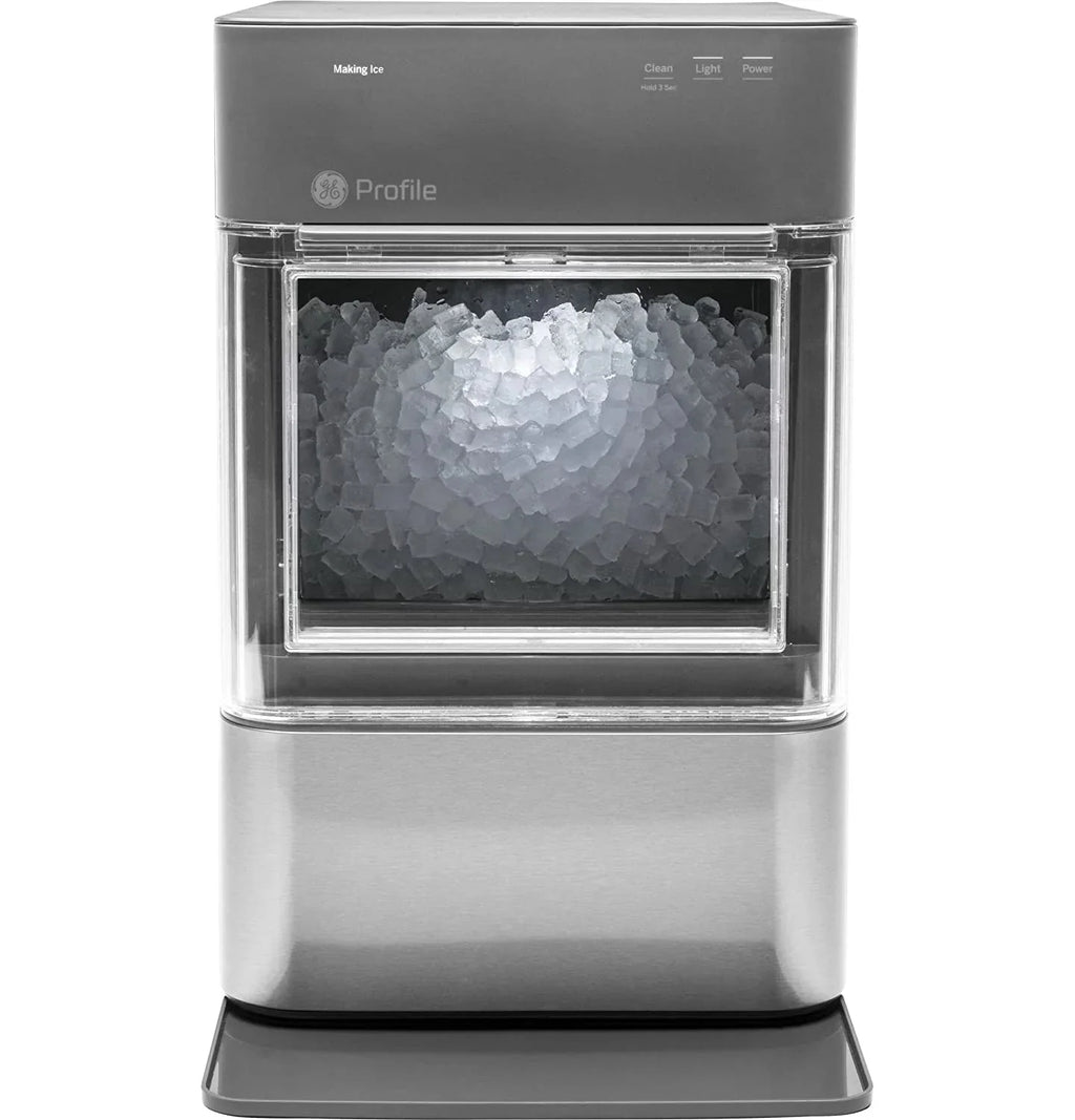 Countertop Nugget Ice Maker | Ice Machine with WiFi Connectivity | Smart Home Kitchen Essentials | Black Stainless