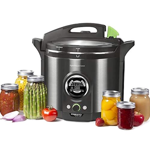Presto 02144 12Qt Digital Canner, Black Stainless