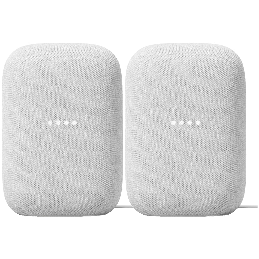 Google Nest Audio Smart Speaker 2-Pack, Wireless, Bluetooth 5.0, Google Assistant, Stereo Sound, Multi-Room Audio