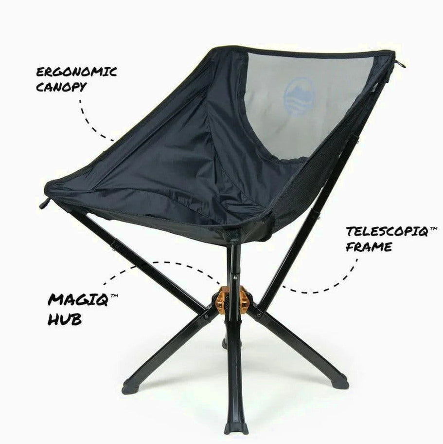 CLIQ Portable Folding Chair for Camping Supports 300 Lbs
