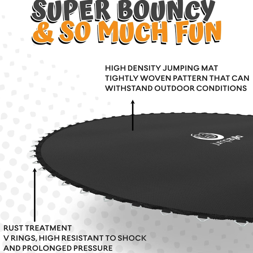 JUMPZYLLA 8FT Trampoline Outdoor with Enclosure for Kids