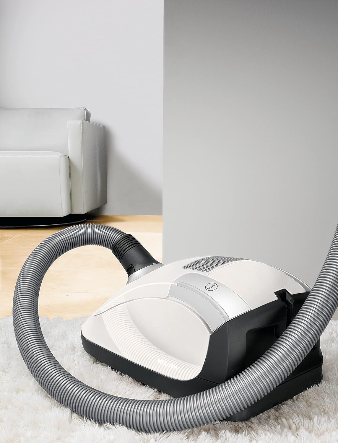Pure Suction Powerline Canister Vacuum Cleaner, Lotus White