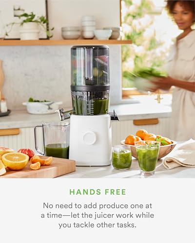 Nama J2 Cold Press Juicer – Self Feeding for Hands Free Operation with Wide Mouth Hopper for Whole Recipe Loading, Zero Waste Masticating Juicer For More Juice, Less Pulp – Easy Cleanup & Assembly: Home & Kitchen