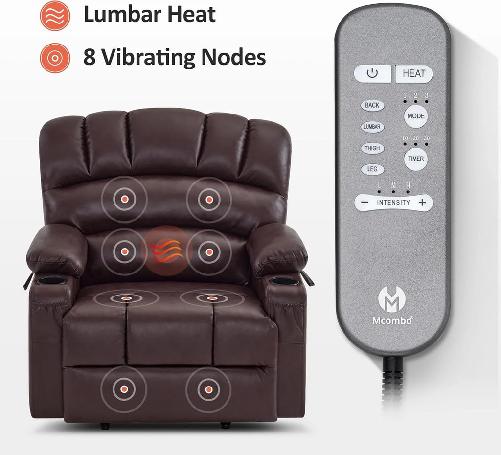 Heated Lift Recliner for Seniors with USB & Cup Holders