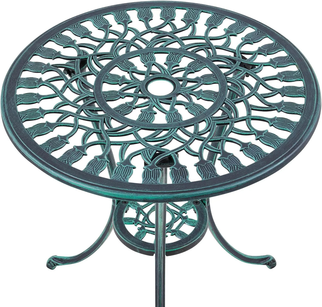 Patio Bistro Sets 3 Piece Cast Aluminum Bistro Table