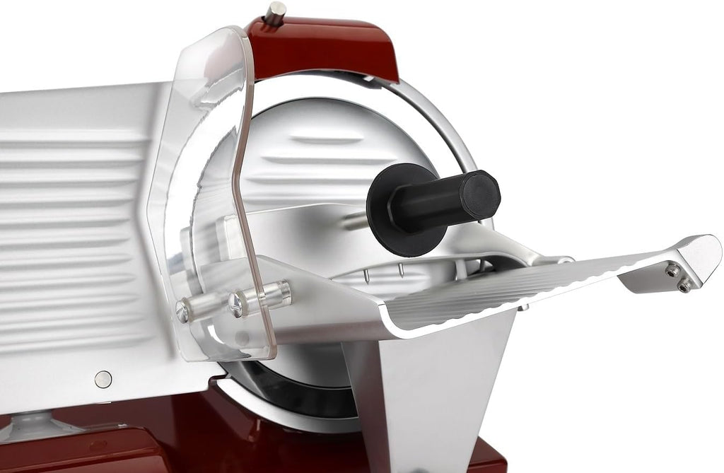 10" Electric Deli Meat Slicer, 240W, Red, Commercial/Home Use