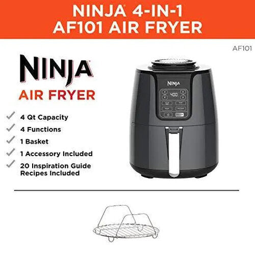 Ninja AF101 Air Fryer 4 Qt Black/gray