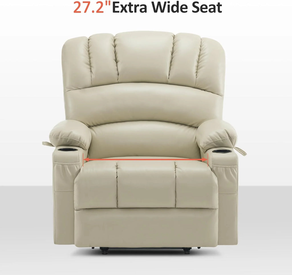 Heated Lift Recliner for Seniors with USB & Cup Holders