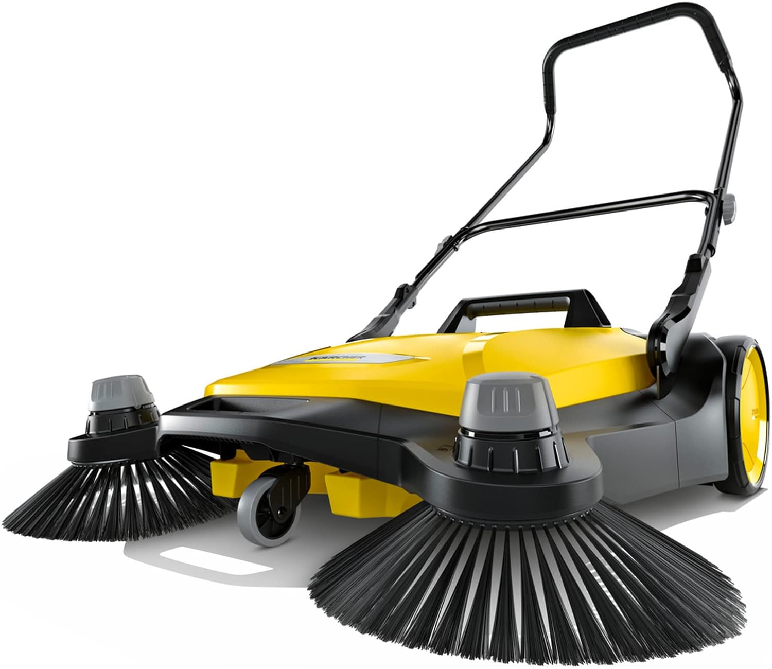 S 6 Twin Walk-Behind Outdoor Hand Push Floor Sweeper - 10 Gallon Capacity - 33.9" Sweeping Width - Sweeps up to 32,300 Square Feet/Hour