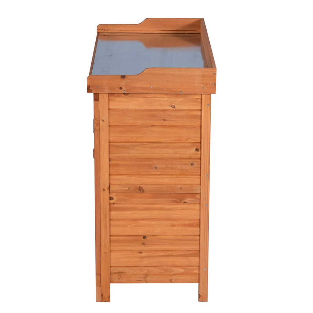 Outdoor Garden Patio Wooden Storage Cabinet Furniture Waterproof Tool Shed