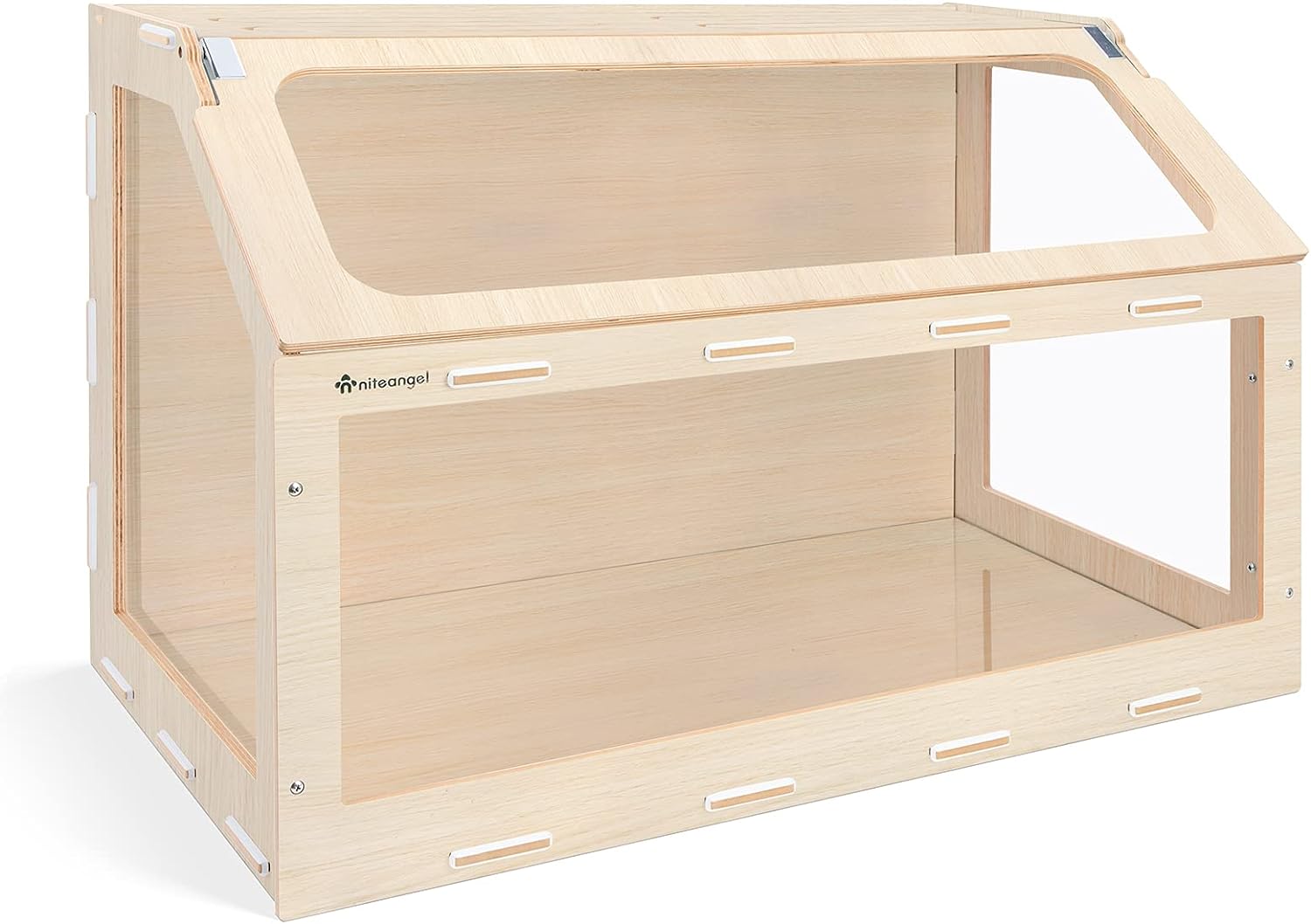 Hamster Cage W/Oblique Opening Cage Door - MDF Aspen Small Animal Cage for Syrian Hamsters Degus or Other Similar-Sized Pets (Medium - 40.7 x 22.7 x 22.9 inches, Burlywood)
