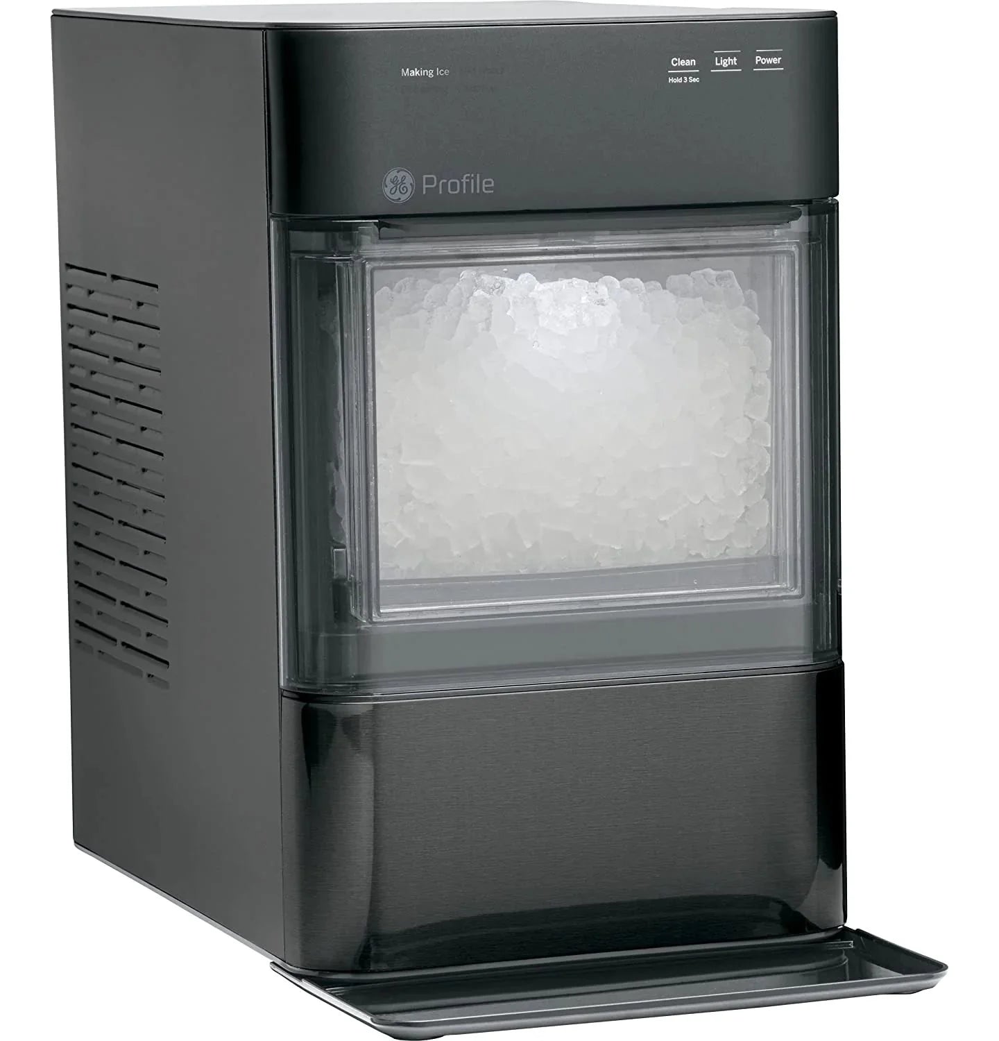 Countertop Nugget Ice Maker | Ice Machine with WiFi Connectivity | Smart Home Kitchen Essentials | Black Stainless