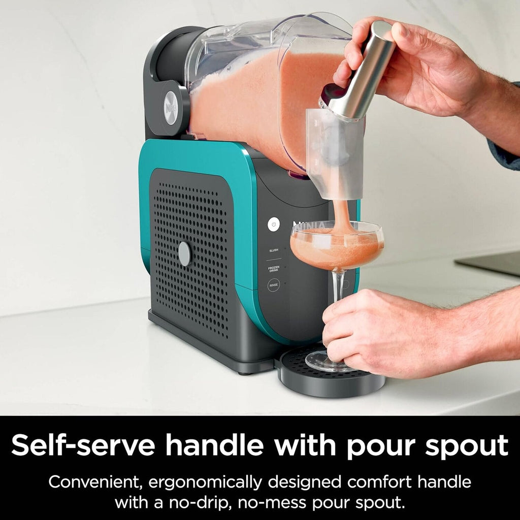 SLUSHi with RapidChill Technology, 88 oz. Frozen Drink &amp; Slushie Machine, 5 Preset Programs, Margaritas, Frappés, and More, Premium Accents, Black, FS301