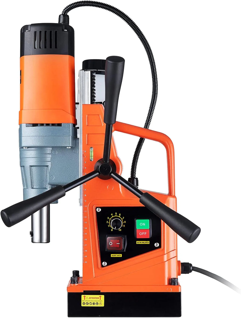 Mag Drill Press, 1550W 2" Boring Diameter, 2922lbf Power Magnetic Drill, 500 PRM, 10-Speed, Electric Drilling Machine for Metal Surface, Industrial and Home Improvement