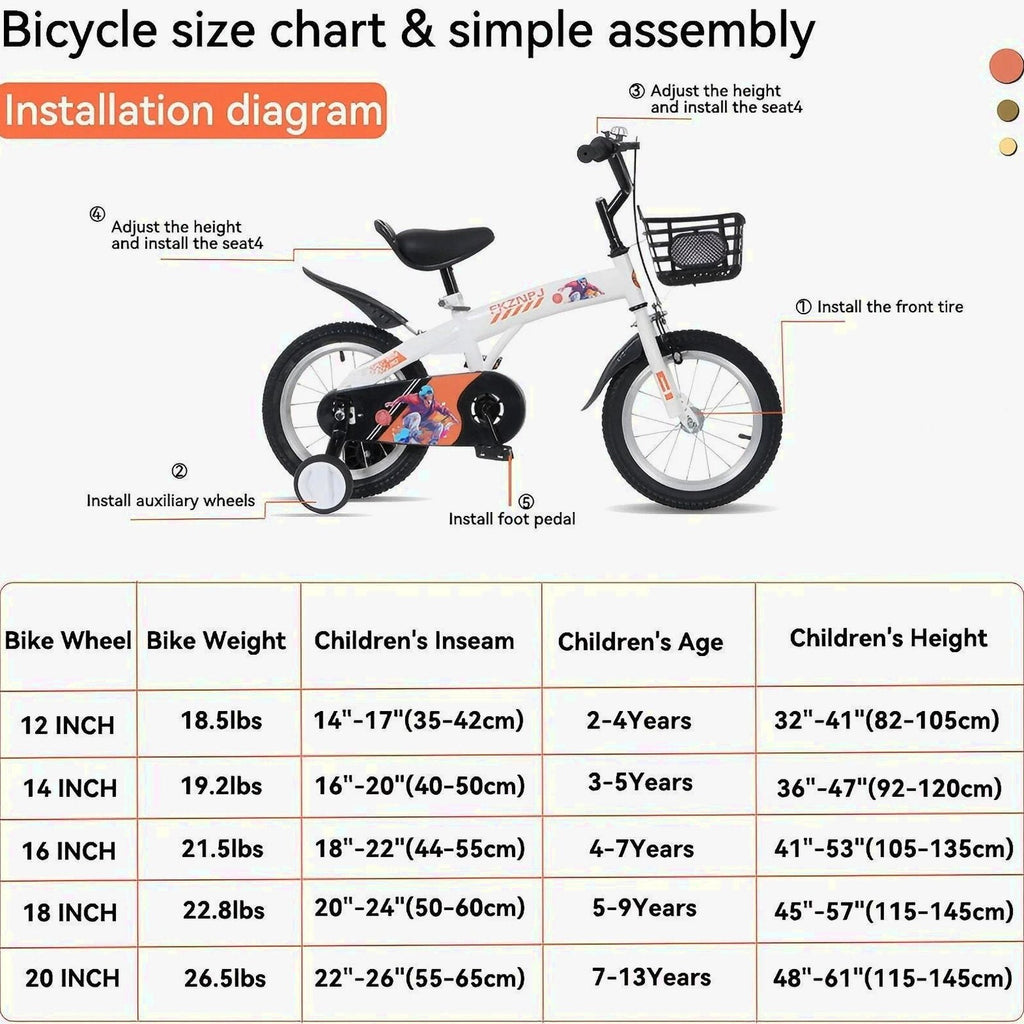 Baprem 18" Girls Bike for 5-9 Years Old Kids, Cute Kids Bike with Training Wheels, Steel Frame Sporty Children Bicycle, Pink