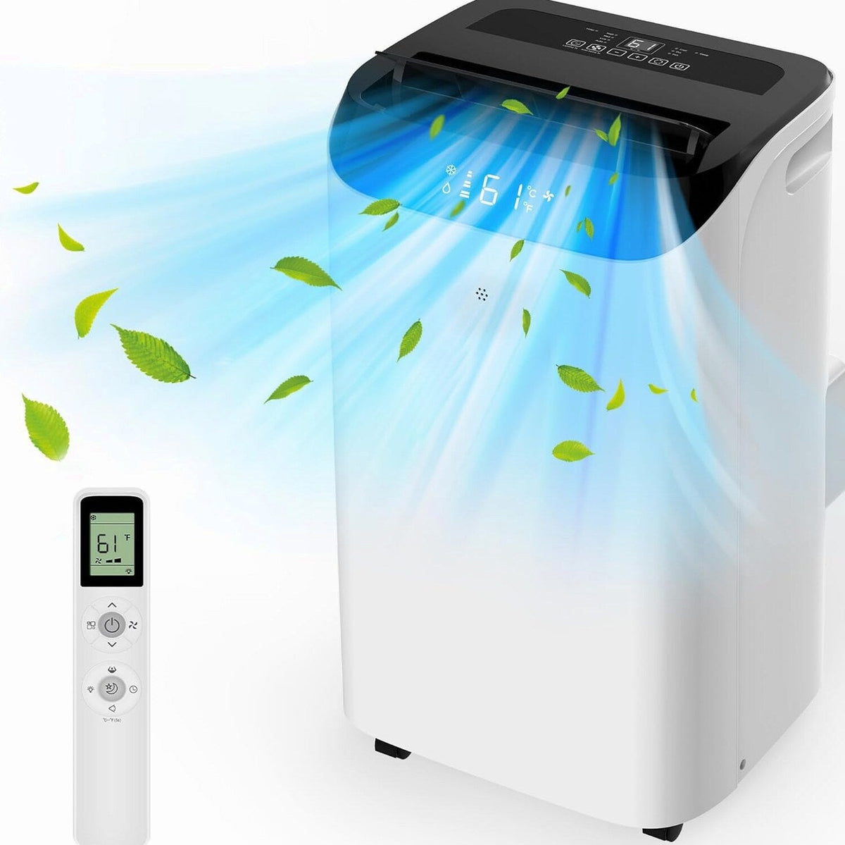 Portable Air Conditioners with Remote Control, 3-in-1 Free Standing Cooling AC Unit with Fan &amp; Dehumidifier, Cools Room up to 700 sq.ft, Smart/Sleep Mode,3 Speed,Auto Swing,24H Timer