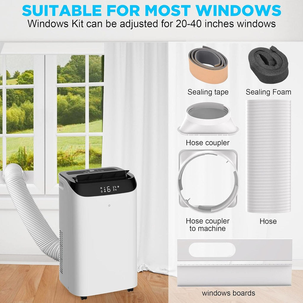 Portable Air Conditioners with Remote Control, 3-in-1 Free Standing Cooling AC Unit with Fan &amp; Dehumidifier, Cools Room up to 700 sq.ft, Smart/Sleep Mode,3 Speed,Auto Swing,24H Timer