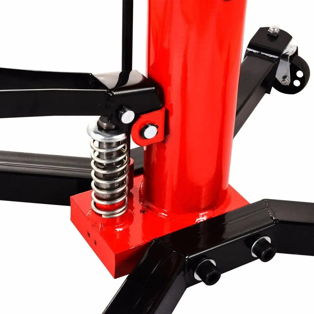 Hydraulic Car Transmission Jack Vertical Lift,1660 Pounds,360Rotating Wheel Lift,Red