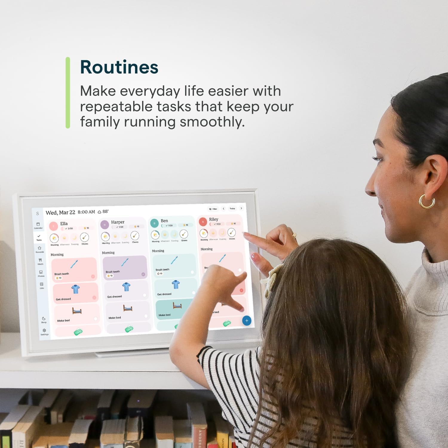 Skylight 15" Digital Calendar & Chore Chart, Wall Mount