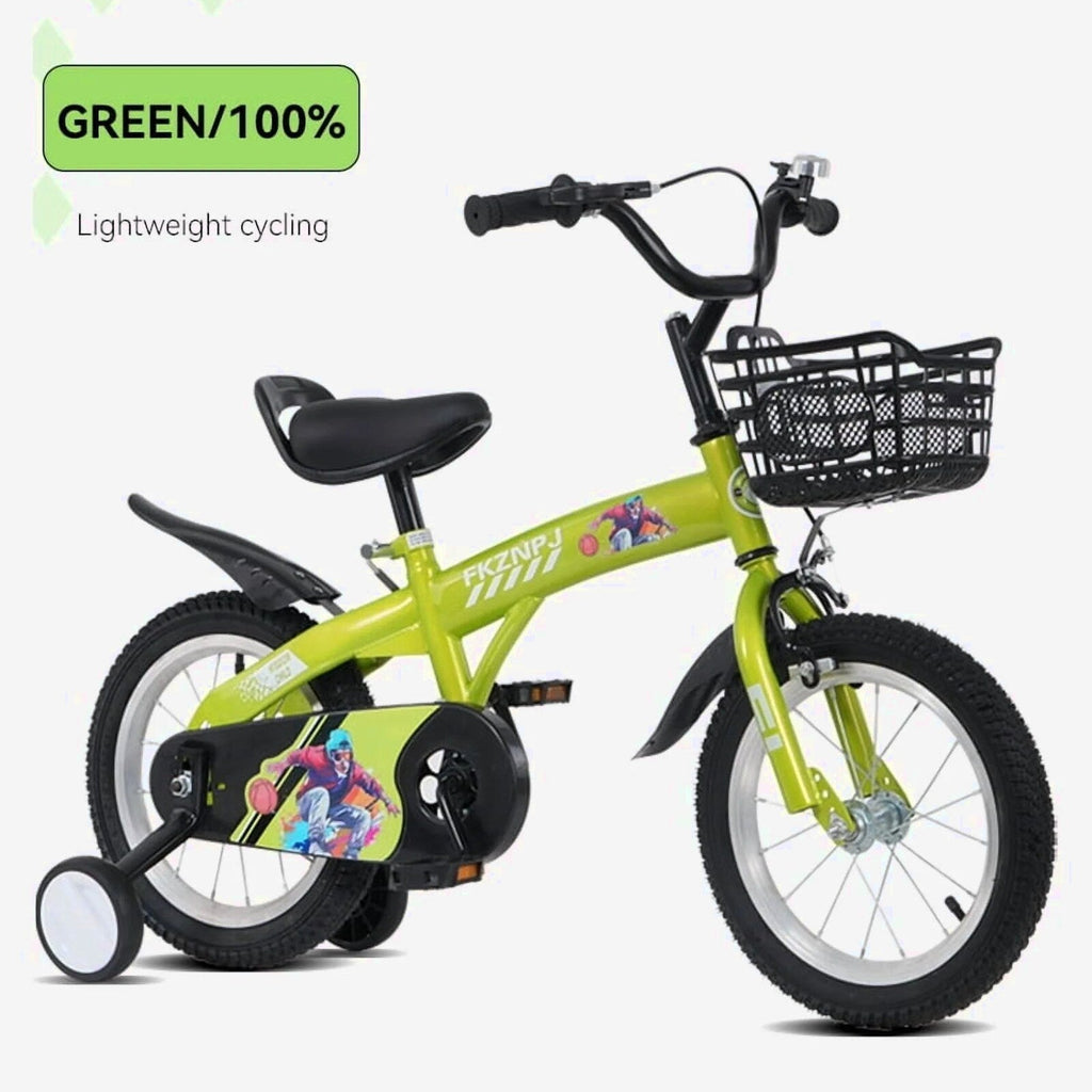 Baprem 18" Girls Bike for 5-9 Years Old Kids, Cute Kids Bike with Training Wheels, Steel Frame Sporty Children Bicycle, Pink