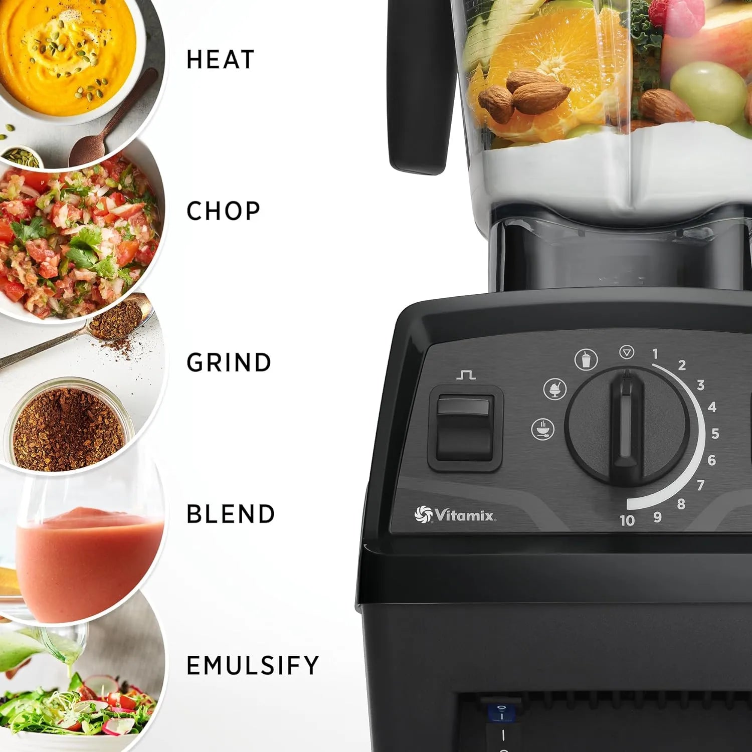 Vitamix Explorian Blender, Professional Grade, 64 oz. Low Profile Container, Black