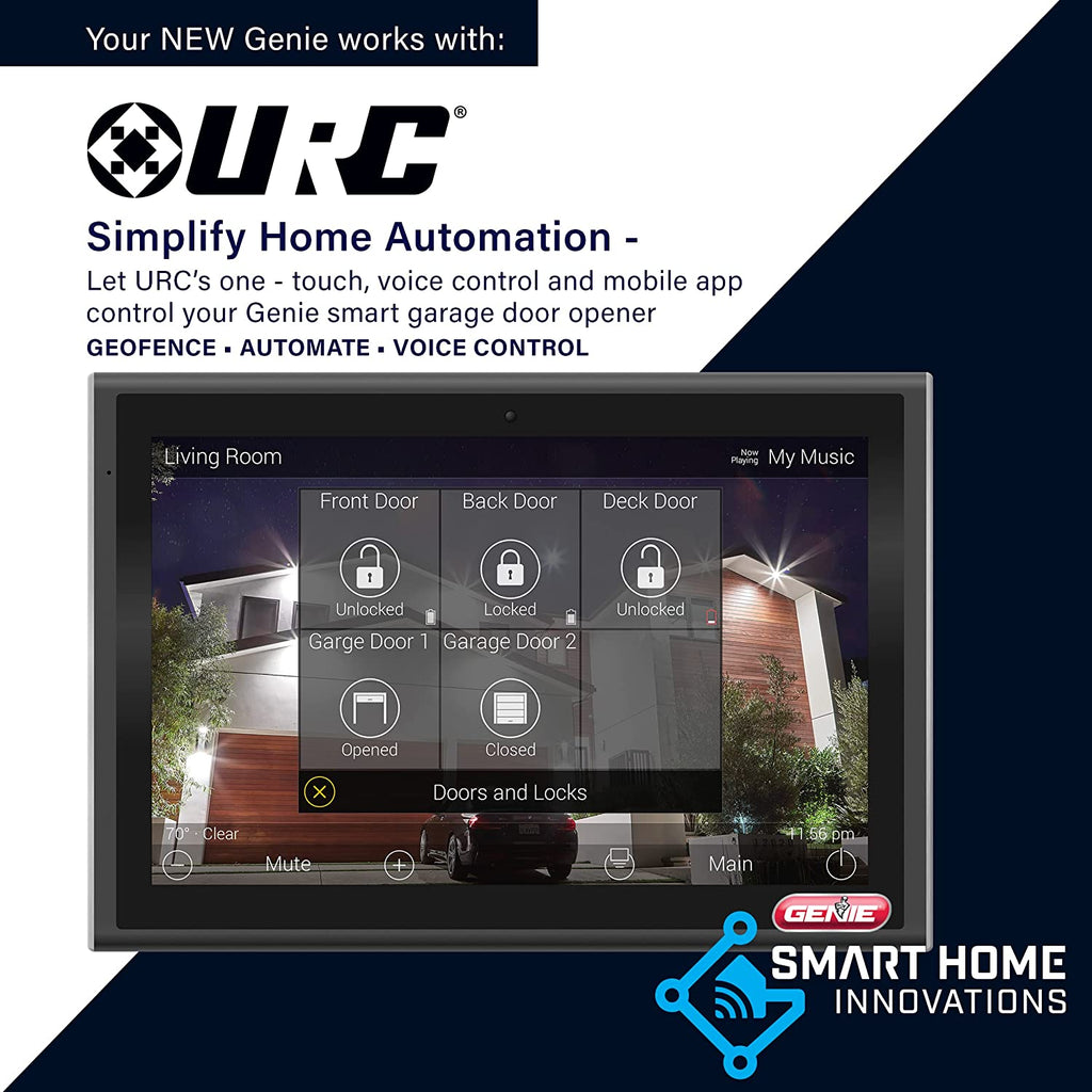 Genie 6172H O Smart Wall Mount Garage Door Opener with Aladdin Connect, Space Saving Design, Quiet 24v DC Motor