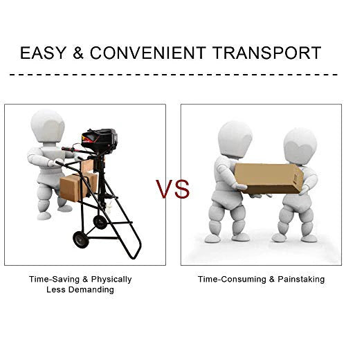 LEADALLWAY Boat Motor Stand, Heavy Duty Pro Outboard Engine Carrier Cart Dolly