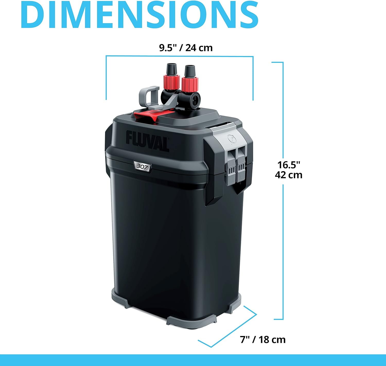 Fluval 407 Perfomance Canister Filter - for Aquariums Up to 100 Gallons - Aquarium Canister Filter