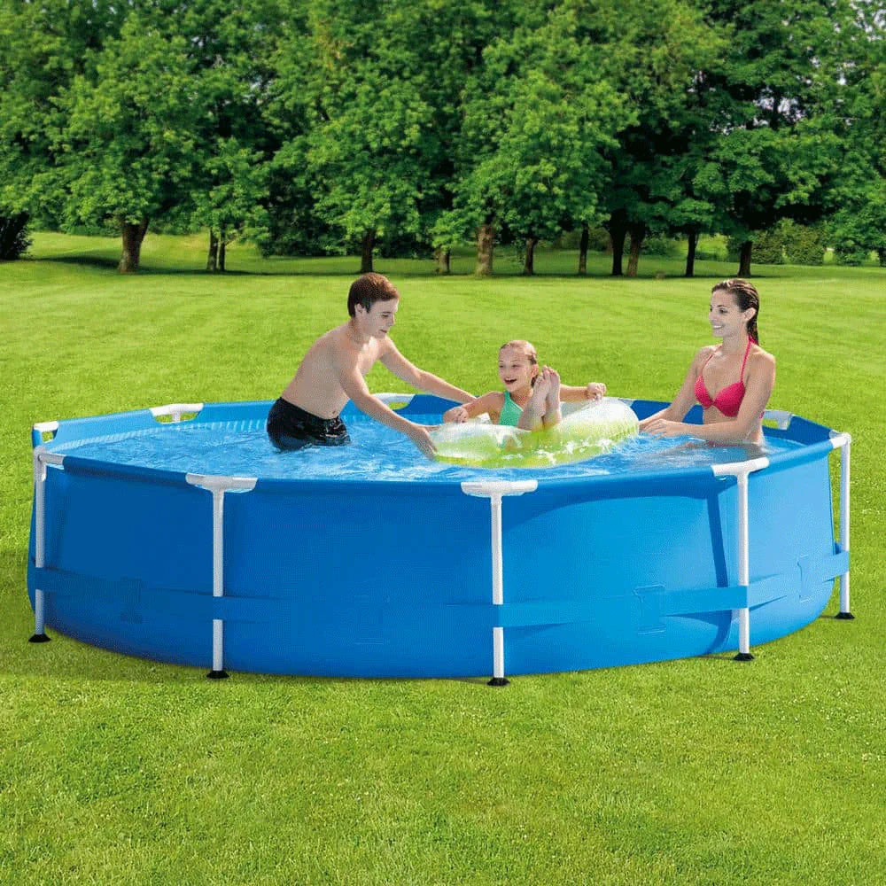 10 ft. x 10 ft. Round 30 in. Deep Metal Frame Pool w/ Pump & Type H Filters (6 Pack) & 10′ Round Pool Cover 6 x 29007E + 28201EH + 28030E