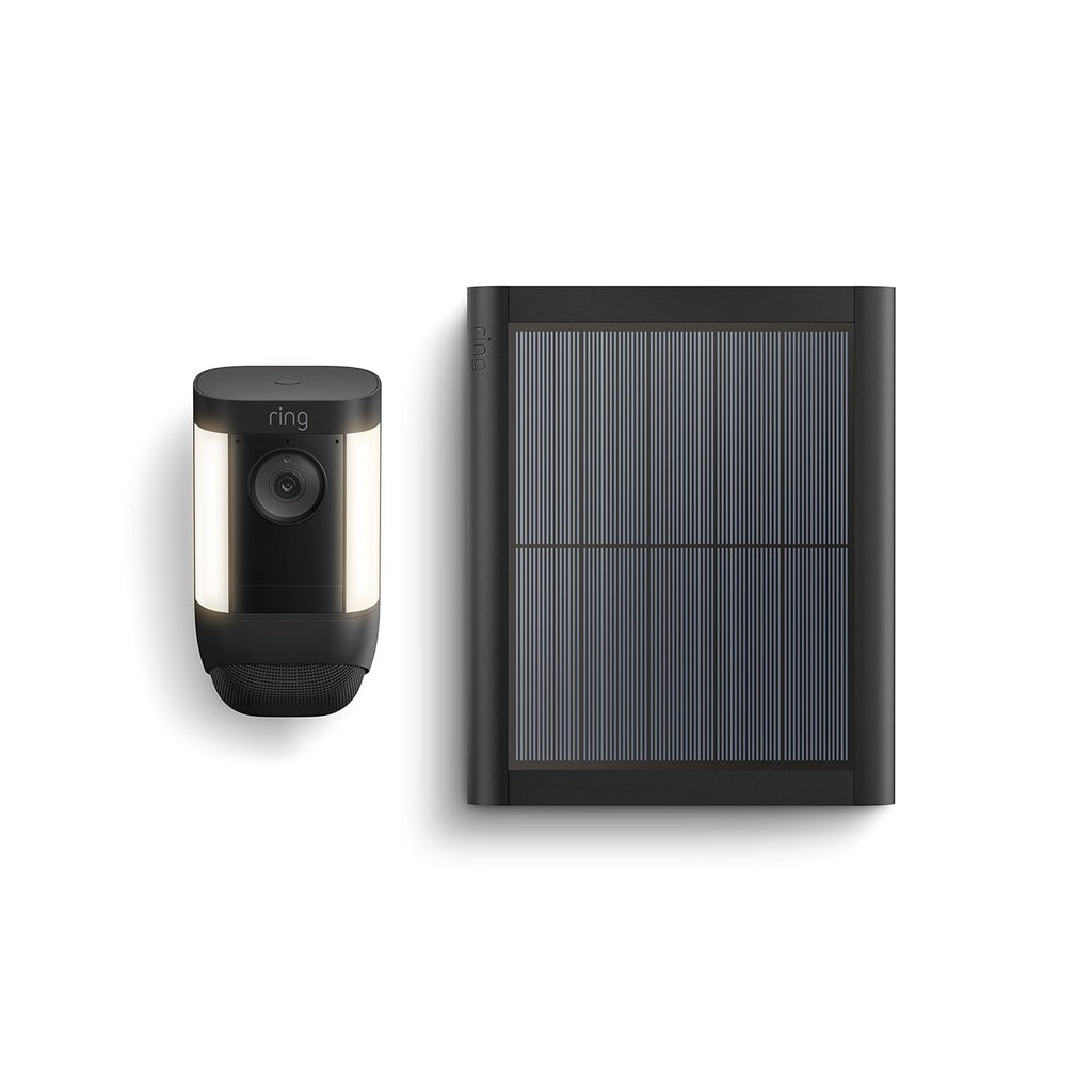 Ring Spotlight Cam Pro, Solar | 3D Motion Detection, Two-Way Talk with Audio+, and Dual-Band Wifi (2022 release) - White