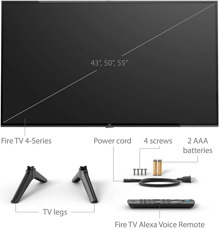 Amazon Fire TV 50" 4-Series 4K UHD Smart TV with Alexa Voice Remote, HDR, Dolby Digital Plus, 4 HDMI Inputs