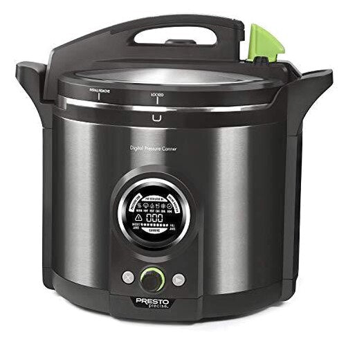 Presto 02144 12Qt Digital Canner, Black Stainless