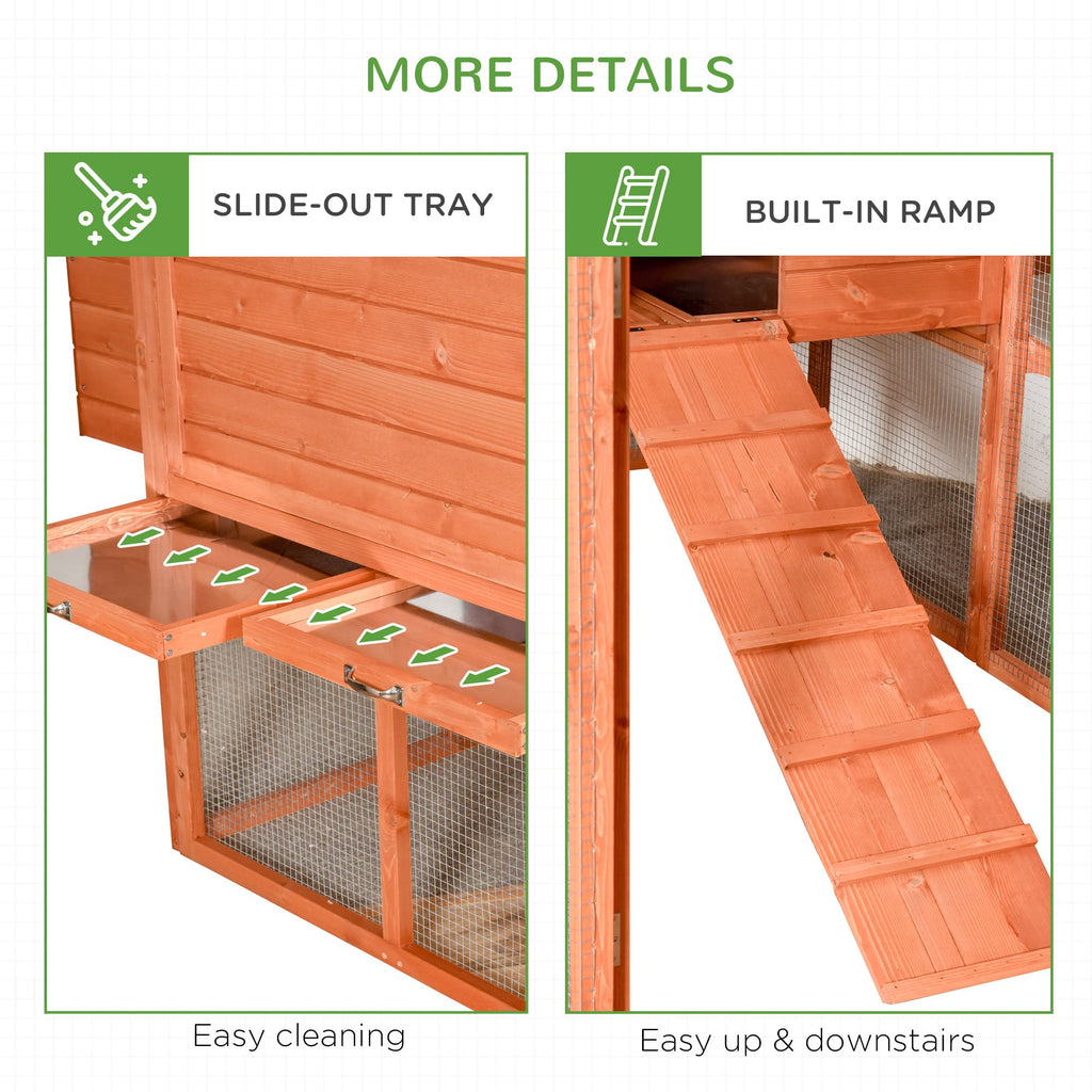 PawHut Large Chicken Coop Run Cage Duck Hen Chook House Poultry