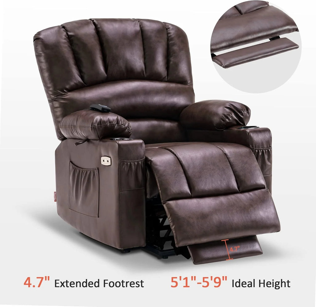 Heated Lift Recliner for Seniors with USB & Cup Holders