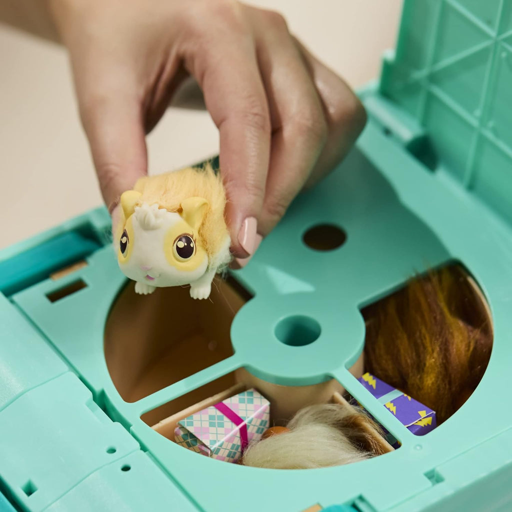 Little Live Pets - Mama Surprise | Soft, Interactive Guinea Pig and her Hutch, and her 3 Babies. 20+ Sounds & Reactions. for Kids Ages 4+, Multicolor, 7.8 x 11.93 x 11.38 inches
