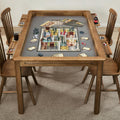 Board Game Table with Removable Top, Seats 4–6, 57"x33" Play Area