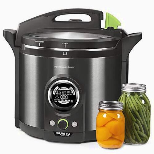 Presto 02144 12Qt Digital Canner, Black Stainless