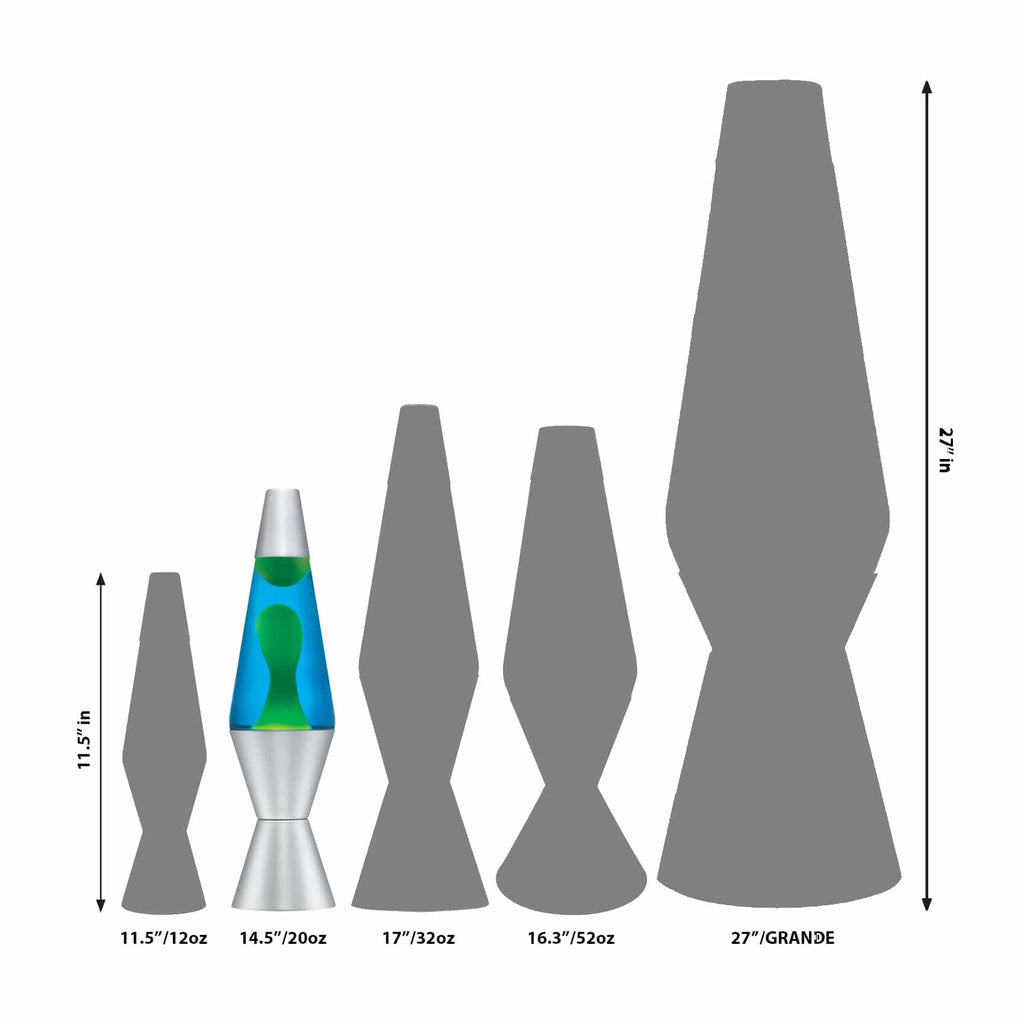 14.5'' LAVA Lamp - Yellow/Blue/Silver